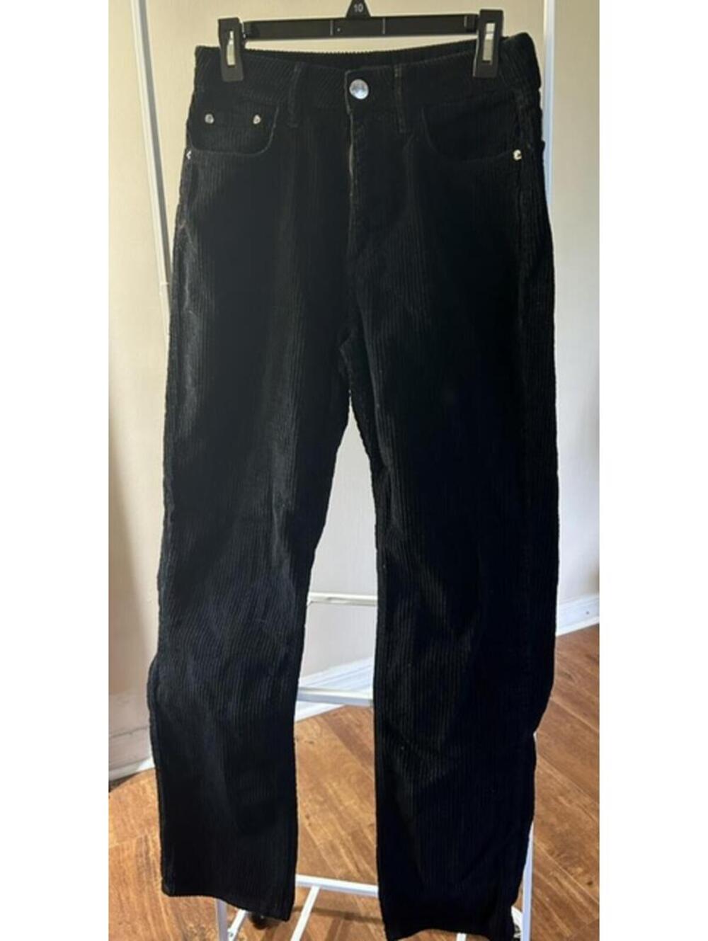 River Island Black Corduroy Pants Size 10